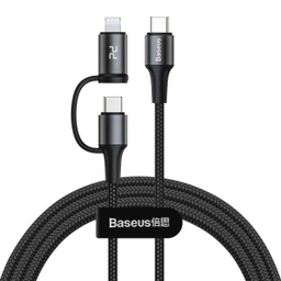 کابل تبدیل USB-C به USB-C/لایتنینگ باسیوس مدل CATLYW-H01 طول 1 متر