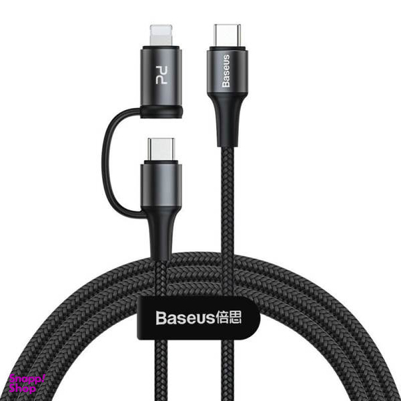 کابل تبدیل USB-C به USB-C/لایتنینگ باسیوس مدل CATLYW-H01 طول 1 متر
