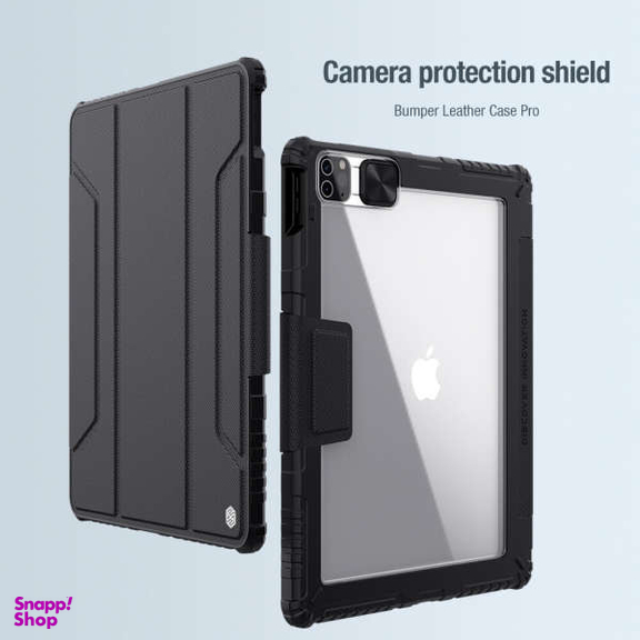 کیف کلاسوری نیلکین مدل Camshield Bumper Leather مناسب برای تبلت اپل iPad Pro 12.9 2020 / iPad Pro 12.9 2021