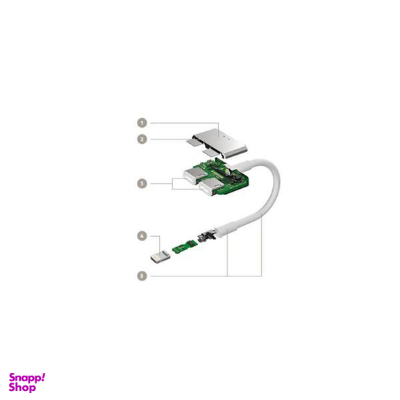 کابل مبدل لایتنینگ 2x1 بلکین F8J198BTWHT طول 14سانتیمتر