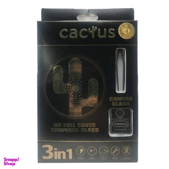 محافظ صفحه نمایش شیشه ای CACTUS مدل 5D مناسب برای گوشی iphone 6 plus