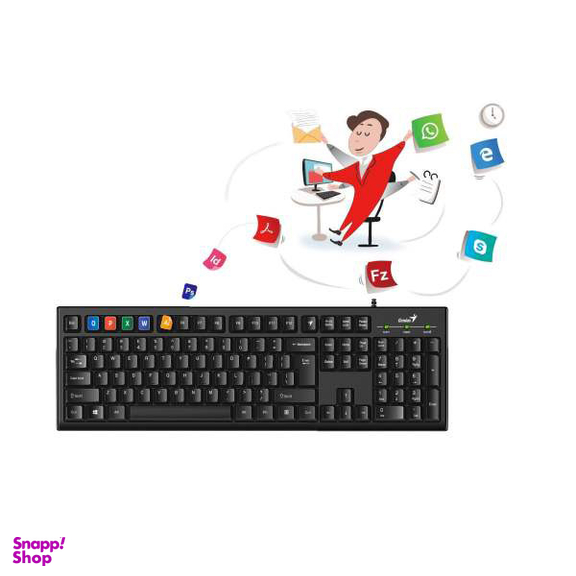 کیبورد جنیوس مدل Smart KB-100 همراه با حروف فارسی