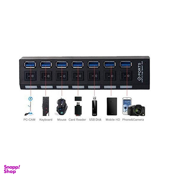 هاب 7 پورت USB 2.0 مدل Hi-Speed