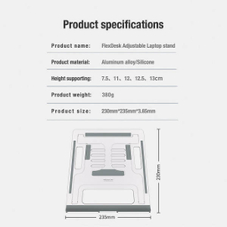 پایه نگهدارنده لپ تاپ نیلکین مدل Flexdesk Adjustable