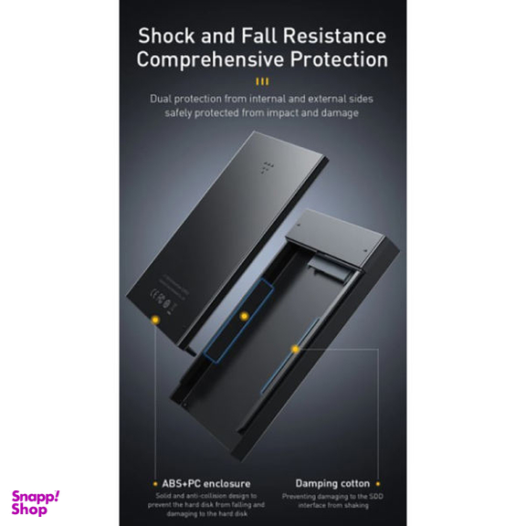 باکس تبدیل SATA به USB-C هارد دیسک 2.5 اینچی بیسوس مدل CAYPH-C01