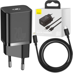 شارژر دیواری بیسوس مدل TZCCSUP-B02 به همراه کابل تبدیل لایتنینگ