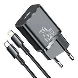 شارژر دیواری بیسوس مدل TZCCSUP-B02 به همراه کابل تبدیل لایتنینگ