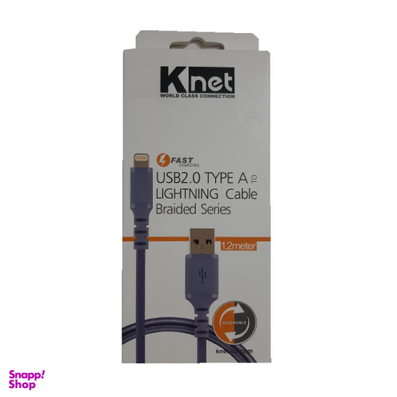 کابل تبدیل USB به لایتنینگ کی نت مدل kn-031 طول 1.2 متر