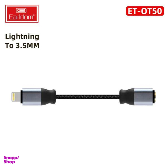 مبدل لایتنینگ به جک 3.5 میلی متری ارلدام مدل ET-OT50