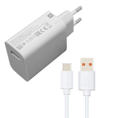 شارژر دیواری شیائومی مدل 33w Super Fast به همراه کابل تبدیل Usb-c
