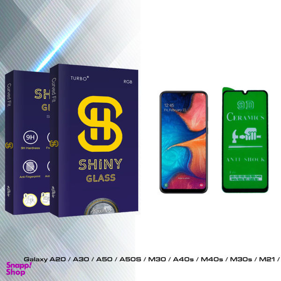 محافظ صفحه نمایش 9D آتوچبو مدل Shiny Glass مناسب برای گوشی موبایل سامسونگ Galaxy A20 / A30 / A50 / M30