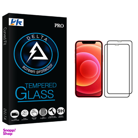 محافظ صفحه نمایش پی کی مدل Delta Glass مناسب برای گوشی موبایل اپل iPhone 12 mini بسته دو عددی