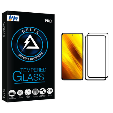 محافظ صفحه نمایش پی کی مدل Delta Glass مناسب برای گوشی موبایل شیایومی Poco X3 NFC بسته دو عددی