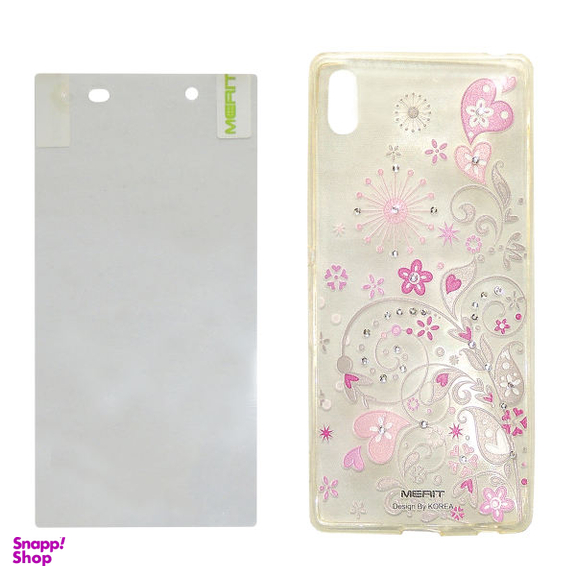 کاور مریت (Merit) طرح heart مناسب موبایل سونی Xperia z4 به همراه محافظ صفحه نمایش