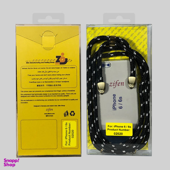 کاور زیفن (Zifen) مدل 02020 مناسب موبایل اپل iPhone 6/6s به همراه بند