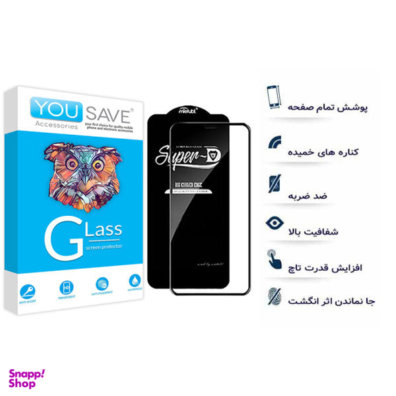 محافظ صفحه نمایش یوسیو (You Save) مدل Super D مناسب موبایل اپل iPhone 12