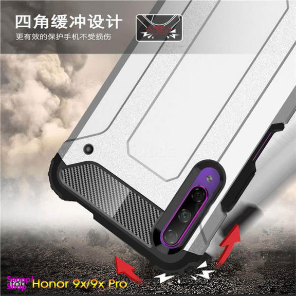 کاور ماموت (Mammoth) مدل Defender مناسب موبایل آنر 9X به همراه محافظ صفحه نمایش و محافظ لنز دوربین