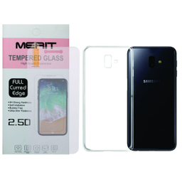 کاور مریت (Merit) مدل J-1 مناسب موبایل سامسونگ Galaxy J6 Plus به همراه محافظ صفحه نمایش