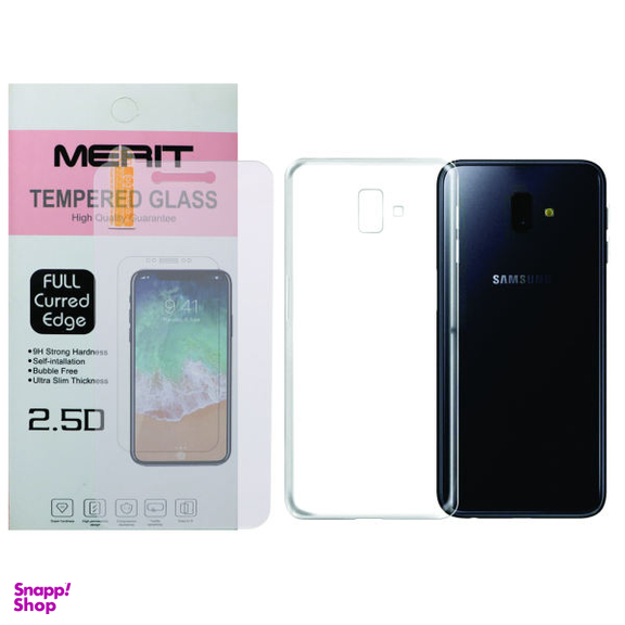 کاور مریت (Merit) مدل J-1 مناسب موبایل سامسونگ Galaxy J6 Plus به همراه محافظ صفحه نمایش