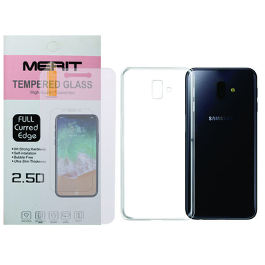 کاور مریت (Merit) مدل J-1 مناسب موبایل سامسونگ Galaxy J6 Plus به همراه محافظ صفحه نمایش