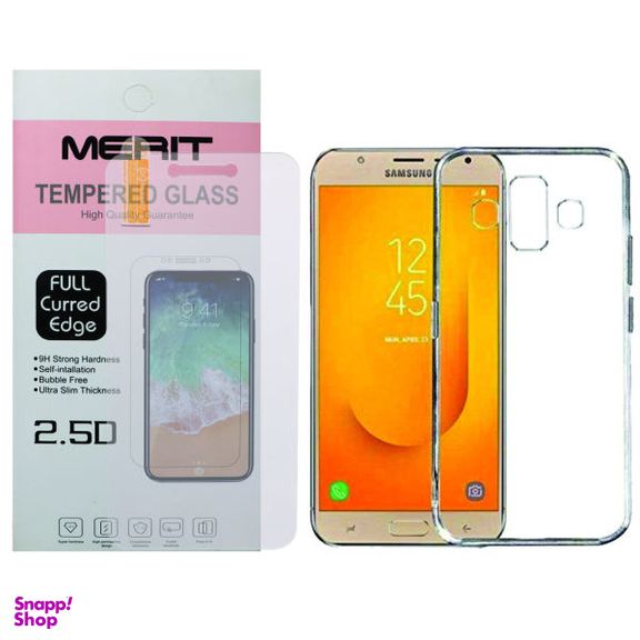 کاور مریت (Merit) مدل J-1 مناسب موبایل سامسونگ Galaxy J7 Duo به همراه محافظ صفحه نمایش