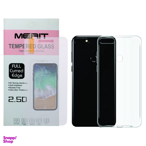 کاور مریت (Merit) مدل J-1 مناسب موبایل هوآوی Y7 Prime 2018 به همراه محافظ صفحه نمایش