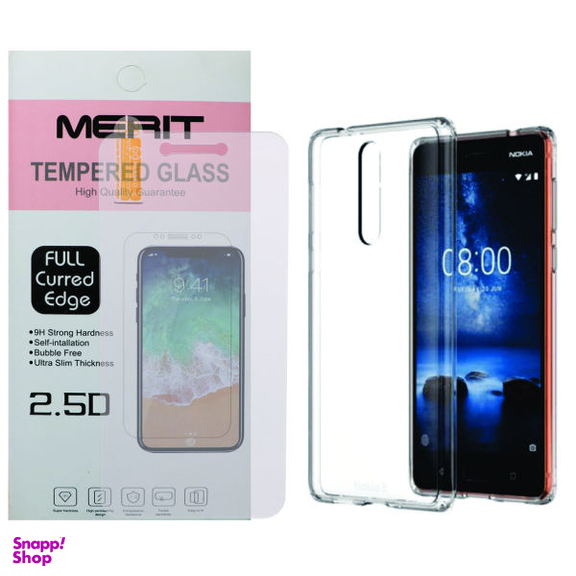 کاور مریت (Merit) مدل J-1 مناسب موبایل نوکیا 8 به همراه محافظ صفحه نمایش