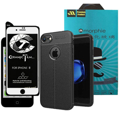 کاور مورفی (Morphie) مدل MSAR مناسب موبایل اپل iPhone 8 به همراه محافظ صفحه نمایش سرامیکی
