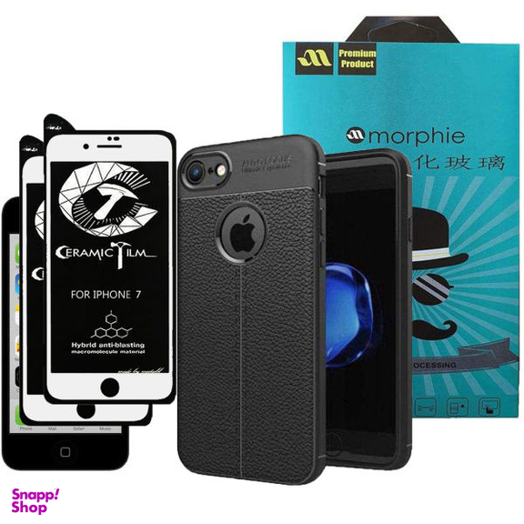 کاور مورفی (Morphie) مدل MSAR_2 مناسب موبایل اپل iPhone 7 به همراه محافظ صفحه نمایش سرامیکی بسته 2 عددی