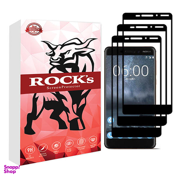 محافظ صفحه نمایش راکز (Rocks) مدل FGS مناسب موبایل نوکیا 2018 6.1 بسته سه عددی
