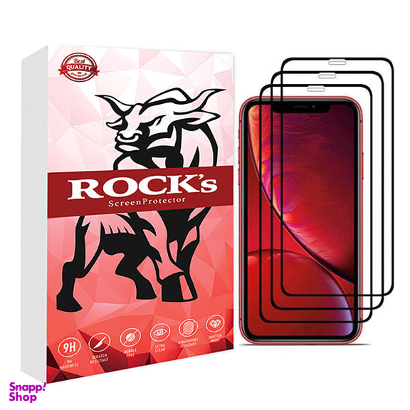 محافظ صفحه نمایش سرامیکی راکز (Rocks) مدل CRC مناسب موبایل اپل iPhone XR/11 بسته سه عددی