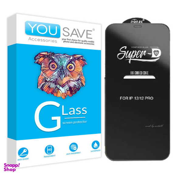 محافظ صفحه نمایش یوسیو (You Save) مدل Super D مناسب موبایل اپل iPhone 12 PRO