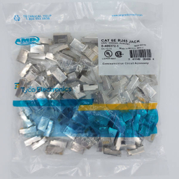 سوکت شبکه cat6 امپ مدل STP بسته 100 عددی