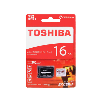 کارت حافظه توشیبا (Toshiba) مدل Micro SDHC ظرفیت 16 گیگابایت همراه آداپتور