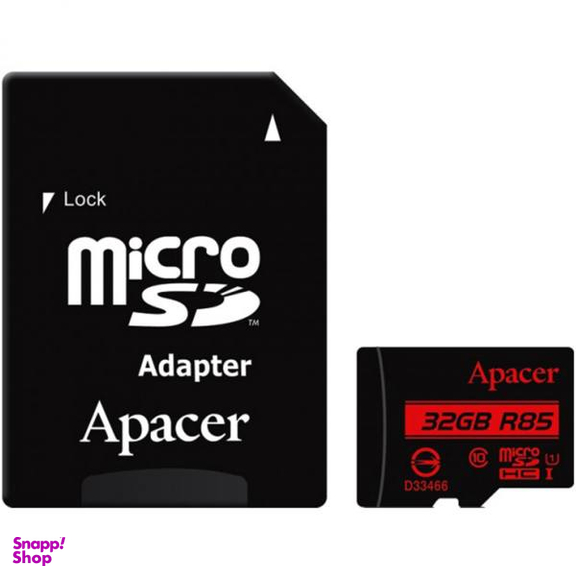 کارت حافظه microSDHC اپیسر کلاس 10 استاندارد UHS-I U1 سرعت 85MBps ظرفیت 32GB بهمراه آداپتور