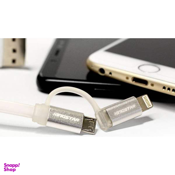 کابل تبدیل USB به microUSB لایتنینگ کینگ استار (Kingstar) مدل KS48