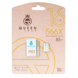 کارت حافظه کویین تک (Queen Tech) مدل Elite Pro ظرفیت 16 گیگابایت رنگ سفید با چاپ رنگی