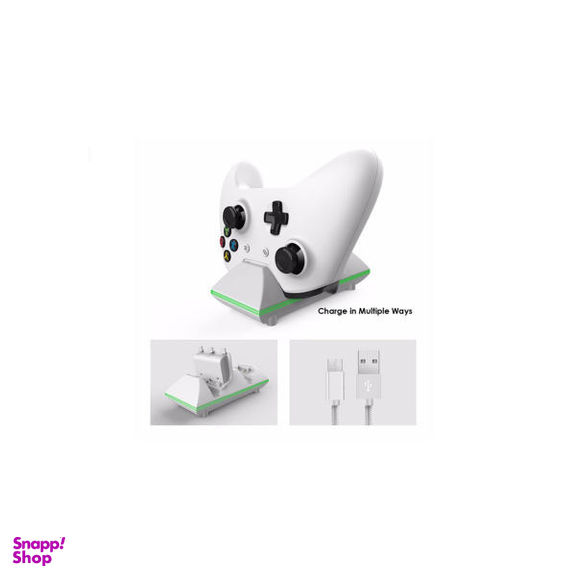 پایه شارژ دسته بازی Xbox One S اسپارک فاکس (Sparkfox)مدل Dual Controller Charger به همراه 2 عدد باتری
