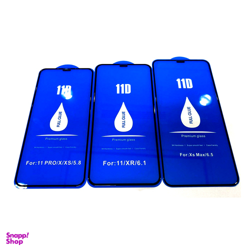 گلس گوشی مدل 11D Iphone 11 pro همراه با توری محافظ اسپیکر