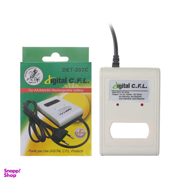 شارژر باتری دیجیتال سی اف ال مدل DET-203C