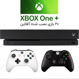 باندل کنسول بازی ایکس باکس وان ایکس ظرفیت 1 ترابایت به همراه دو دسته مشکی و سفید و 20 عدد بازی آفلاین نصب شده