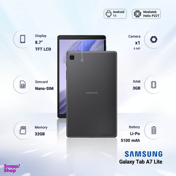 تبلت سامسونگ مدل Galaxy Tab A7 Lite SM-T225 ظرفیت 32 گیگابایت