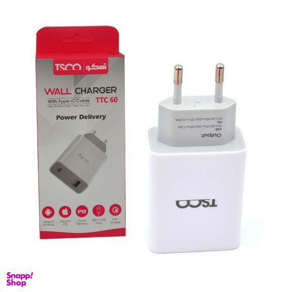 کابل PD تسکو (Tsco) مدل TTC 60 به همراه آداپتور شارژر