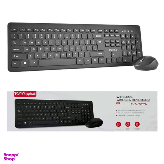 کیبورد و ماوس بی سیم تسکو (Tsco) مدل TKM 7011W