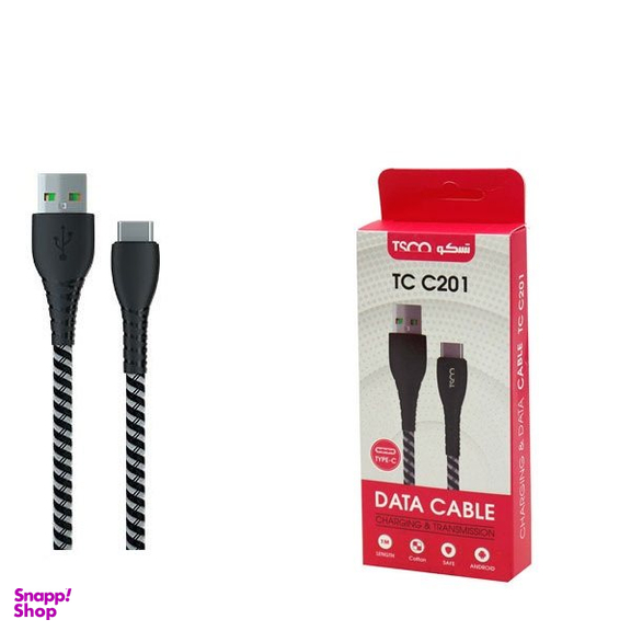 کابل و تبدیل USB به USB-C تسکو (Tsco) مدل TCC 201 طول 1 متر