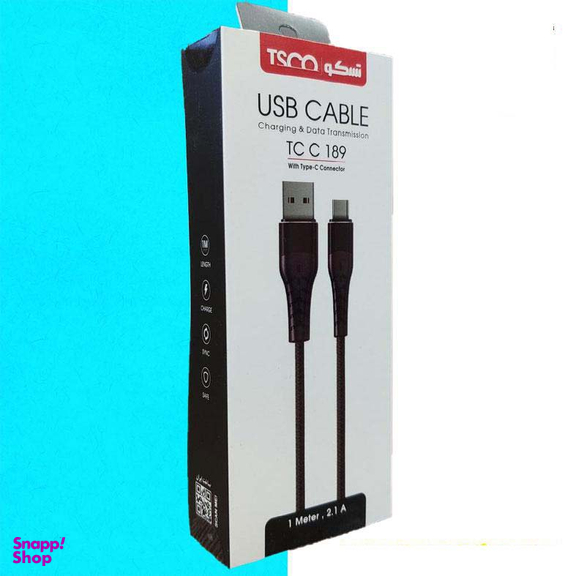 کابل تبدیل USB به USB-C تسکو مدل TCC 189 طول 1 متر