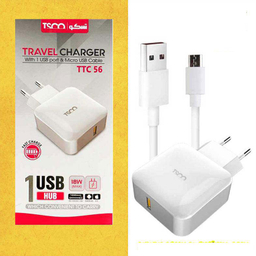 شارژر دیواری تسکو (Tsco) مدل TTC 55 به همراه کابل شارژ microUSB