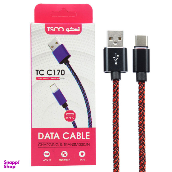 کابل شارژ Type-C تسکو مدل TC C170 طول 1 متر