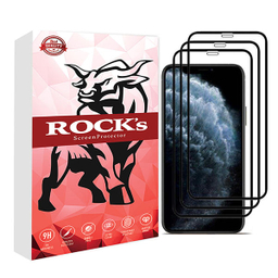 محافظ صفحه نمایش سرامیکی راکز (Rocks) مدل CRC مناسب موبایل اپل iPhone 11 Pro Max بسته سه عددی