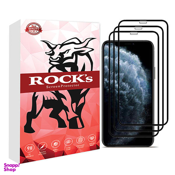 محافظ صفحه نمایش سرامیکی راکز (Rocks) مدل CRC مناسب موبایل اپل iPhone 11 Pro Max بسته سه عددی